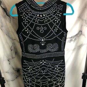 Black Bodycon Bedazzled Dress